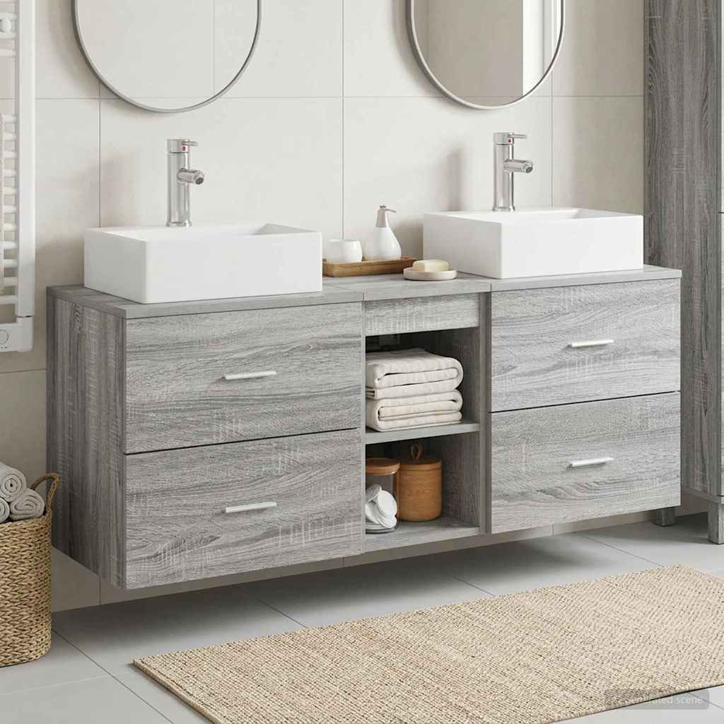 Badevrelsesskabst 3 stk. Gr Sonoma 49,5 x 41 x 62,5 cm