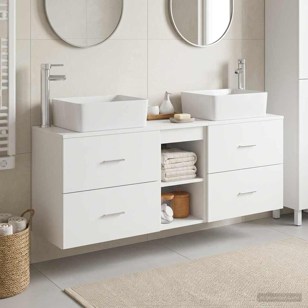 Badevrelsesskabst 3 stk. Hvid 53 x 34,5 x 63 cm