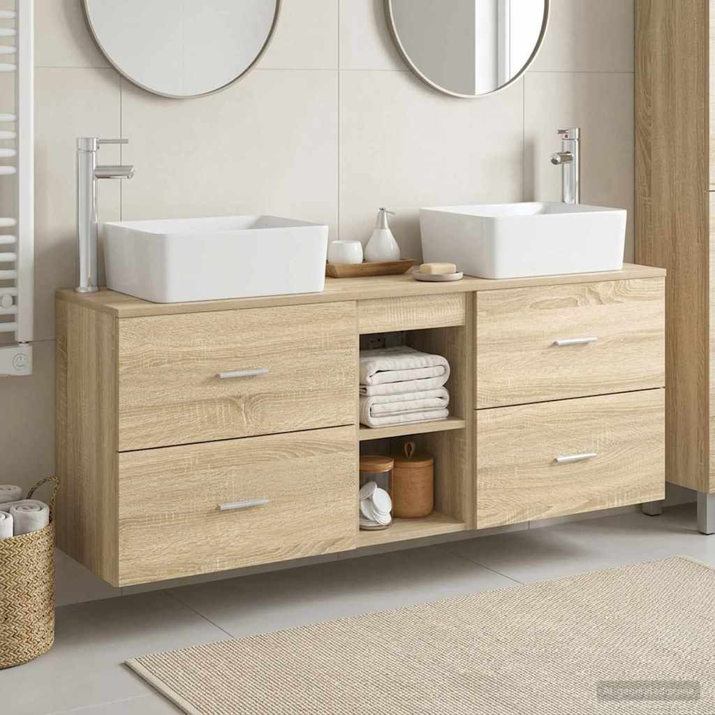 Badevrelsesskabst 3 stk. Sonoma-eg 53 x 34,5 x 63 cm