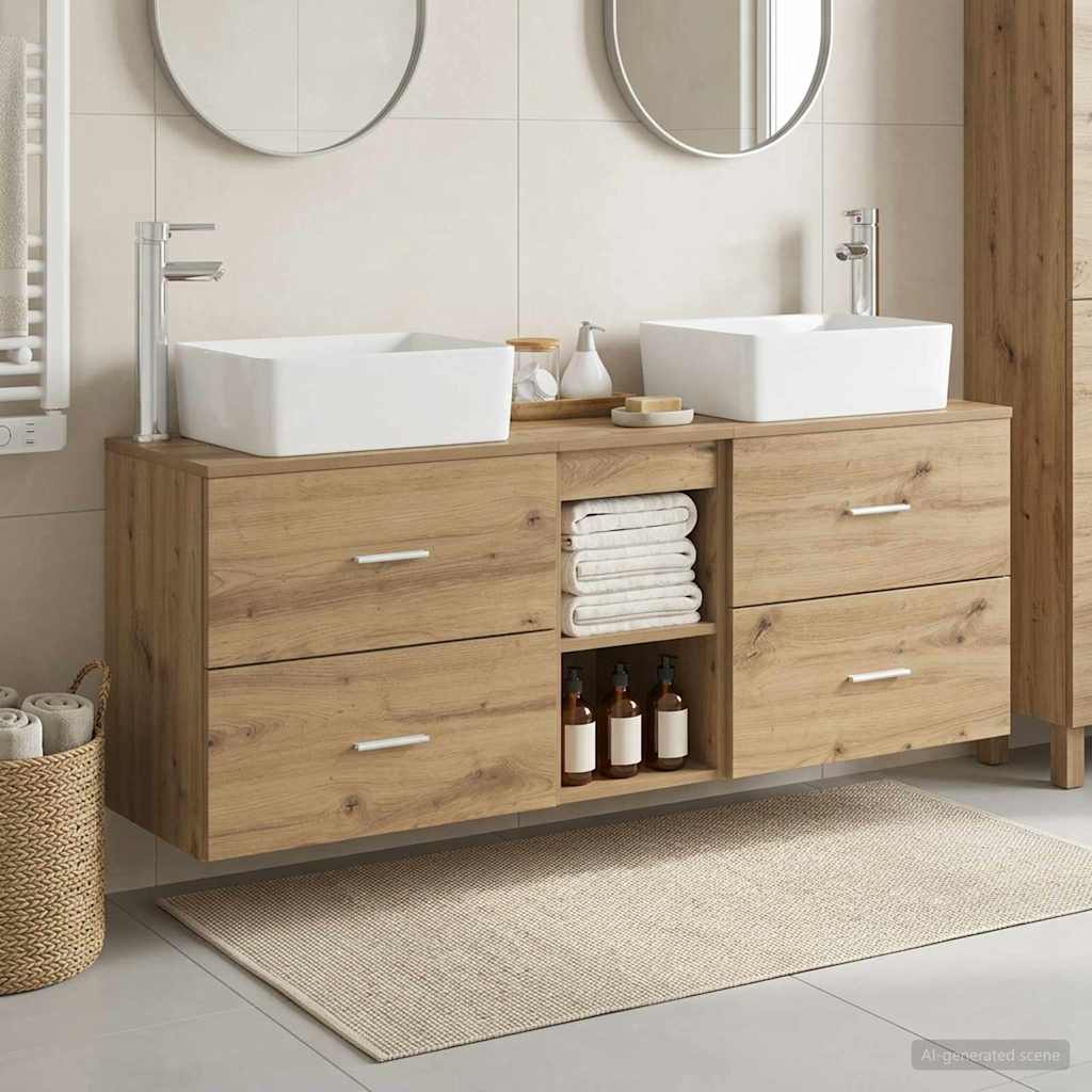 Badevrelsesskabst 3 stk. Artisan-eg 53 x 34,5 x 63 cm