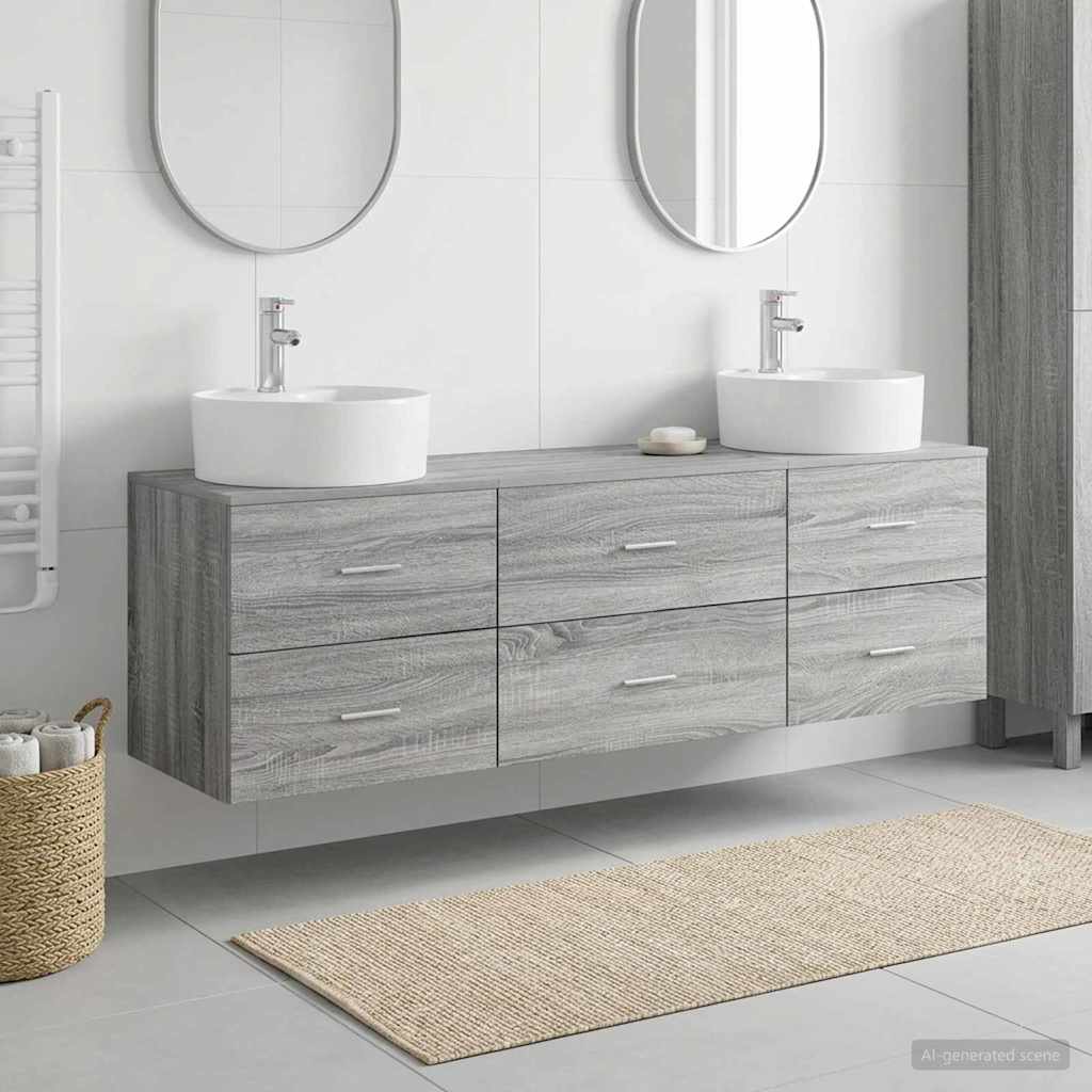 Badevrelsesskabst 3 stk. Gr Sonoma 62,5 x 44,5 x 50 cm