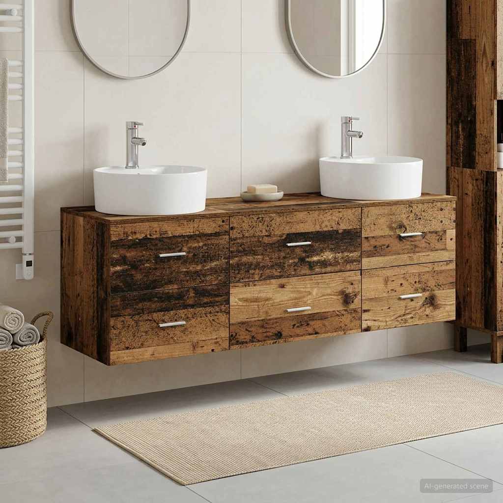 Badevrelsesskabst 3 stk. Gammelt tr 62,5 x 44,5 x 50 cm