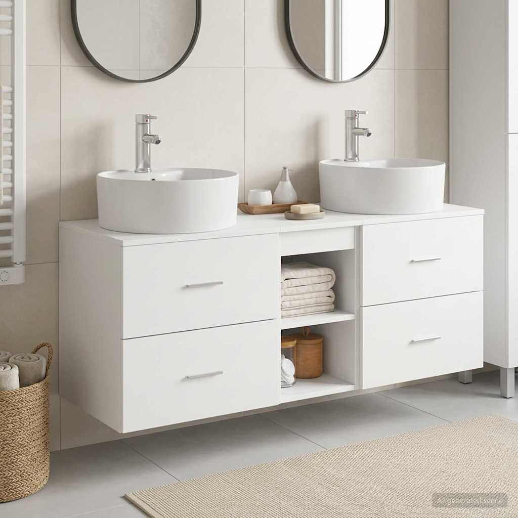 Badevrelsesskabst 3 stk. Hvid 49,5 x 44,5 x 65 cm