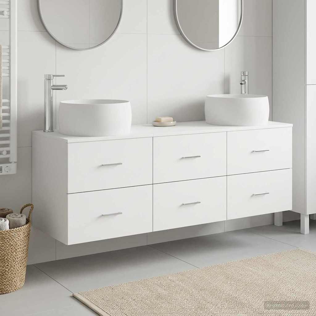 Badevrelsesmbel st 3 stk. Hvid 49,5 x 44,5 x 66 cm