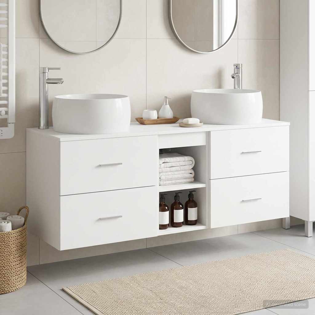Badevrelsesmbel st 3 stk. Hvid 49,5 x 44,5 x 66 cm