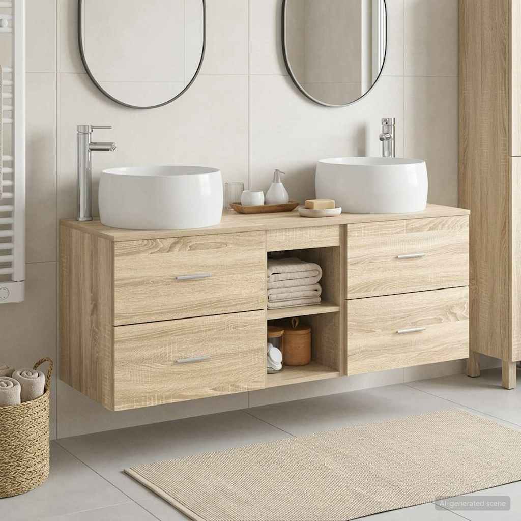 Badevrelsesmbel st 3 stk. Sonoma-eg 49,5 x 44,5 x 66 cm