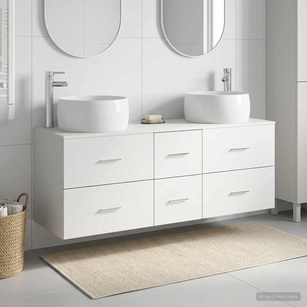 Badevrelsesmbel st 3 stk. Hvid 49,5 x 44,5 x 66 cm