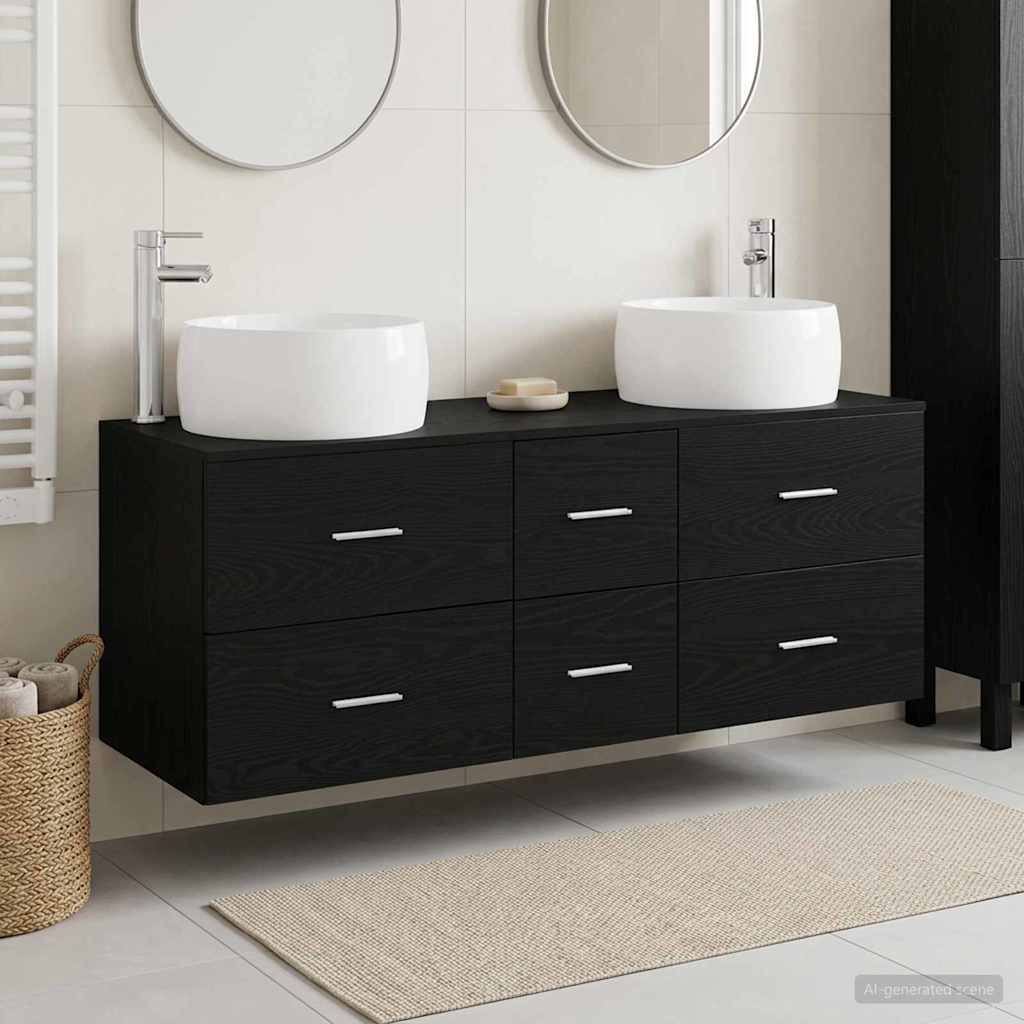 Badevrelsesmbel st 3 stk. Sort 49,5 x 44,5 x 66 cm