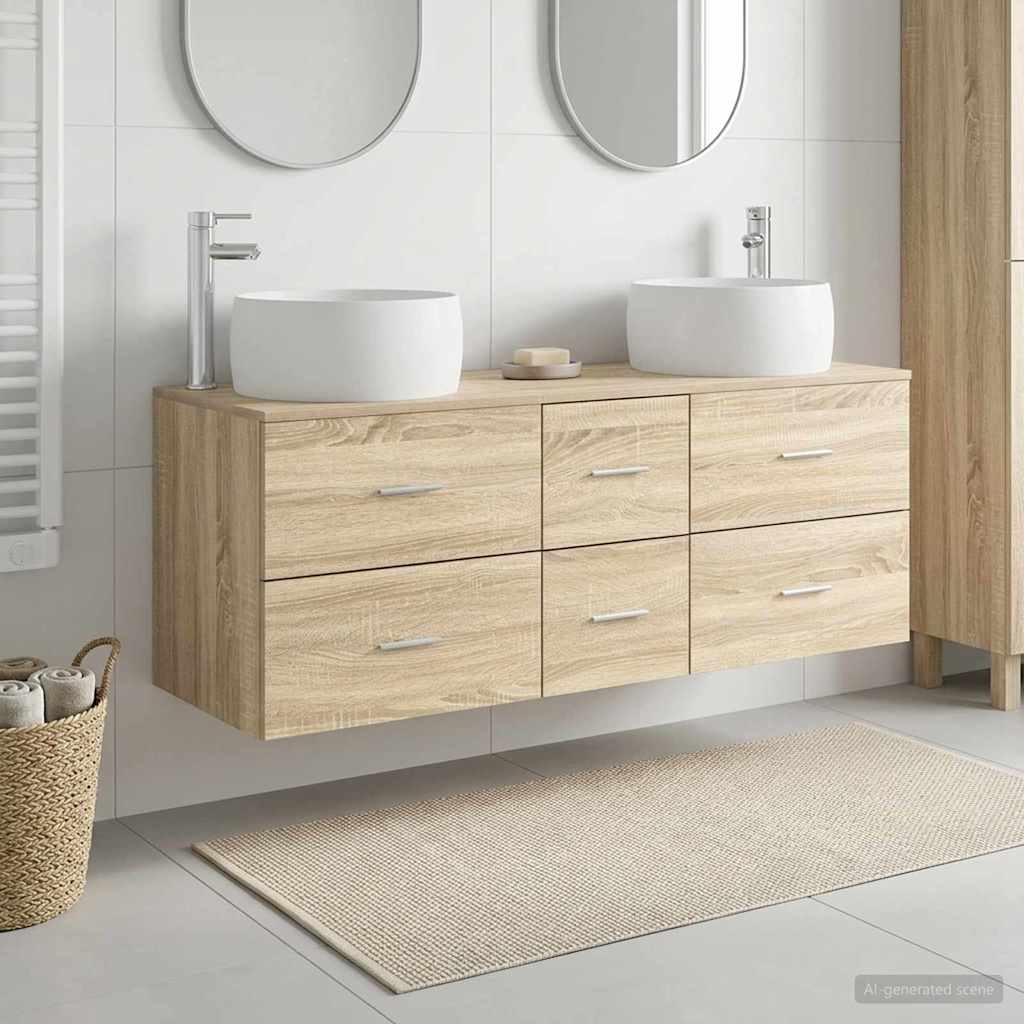 Badevrelsesmbel st 3 stk. Sonoma-eg 49,5 x 44,5 x 66 cm