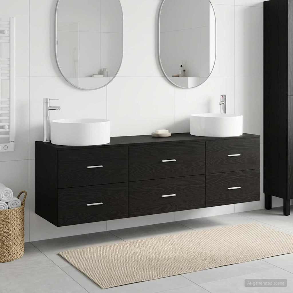 Badevrelsesmbel st 3 stk. Sort 49,5 x 44,5 x 65,5 cm