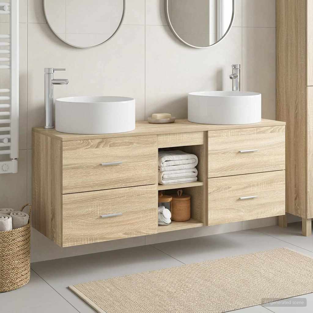Badevrelsesmbel st 3 stk. Sonoma-eg 49,5 x 44,5 x 65,5 cm