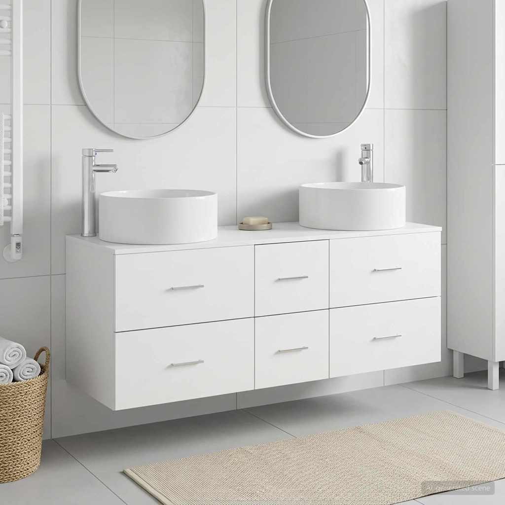 Badevrelsesmbel st 3 stk. Hvid 49,5 x 44,5 x 65,5 cm