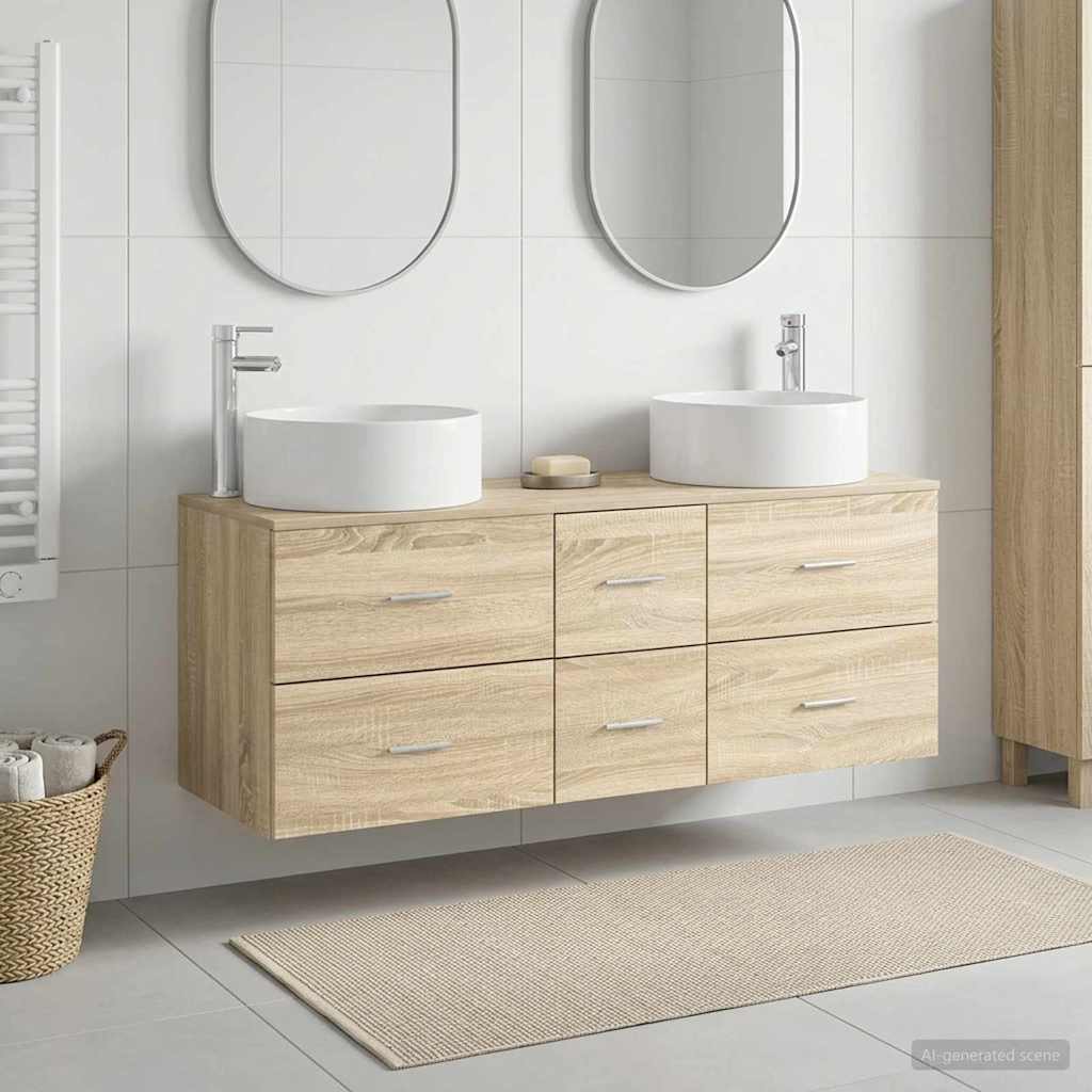Badevrelsesmbel st 3 stk. Sonoma-eg 49,5 x 44,5 x 65,5 cm
