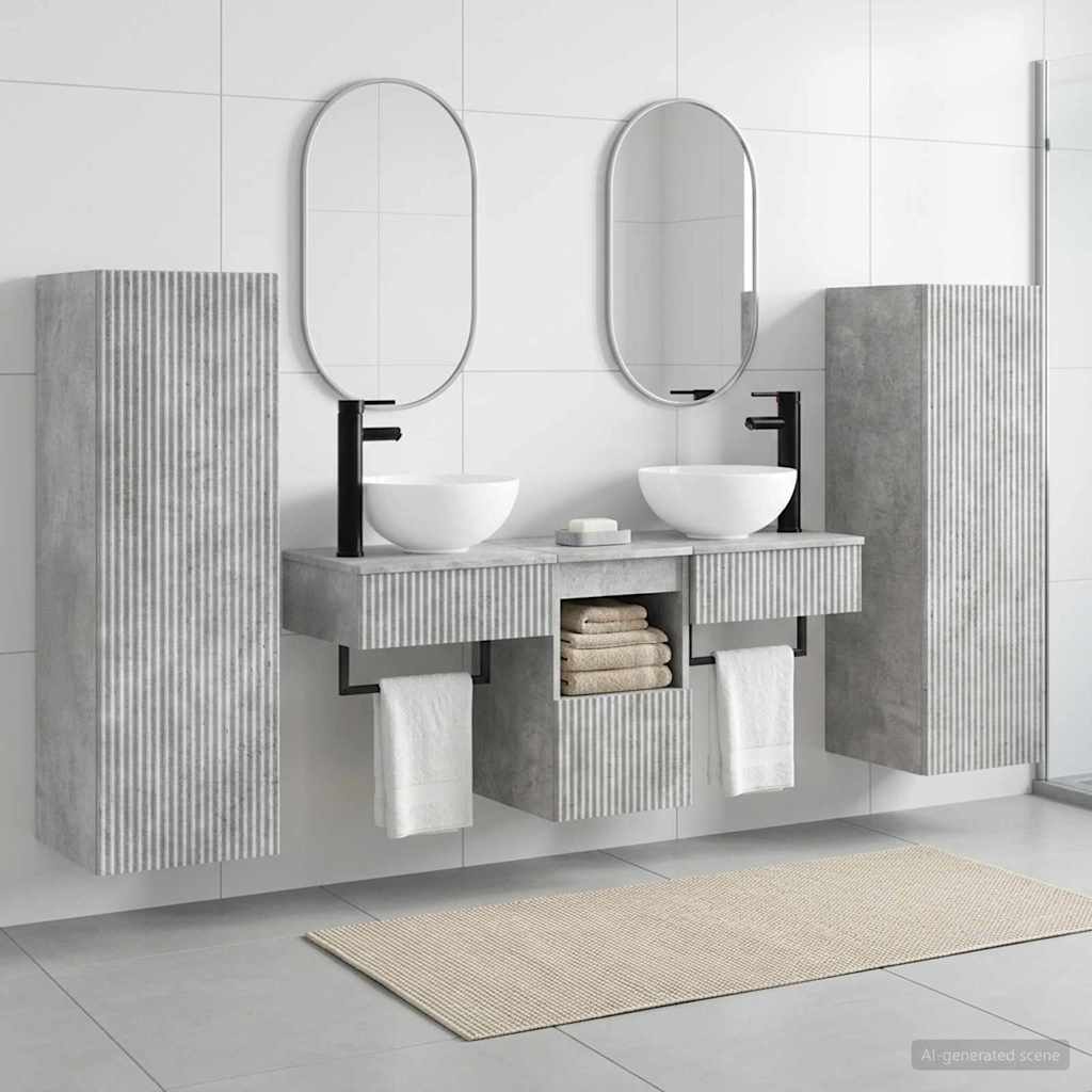 Badevrelsesmbel st 5 stk. Betongr 33 x 34,5 x 100 cm