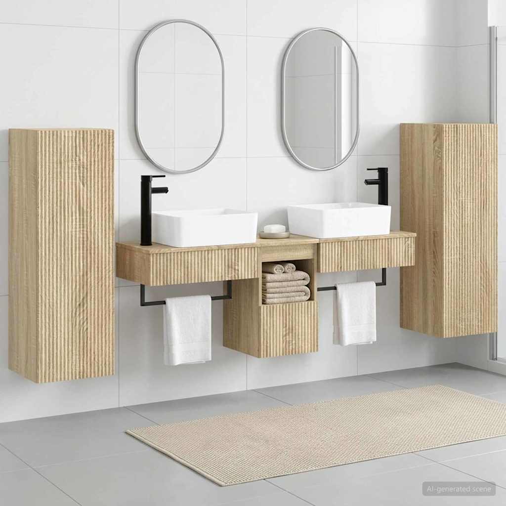 Badevrelsesmbel st 5 stk. Sonoma-eg 33 x 34,5 x 100 cm