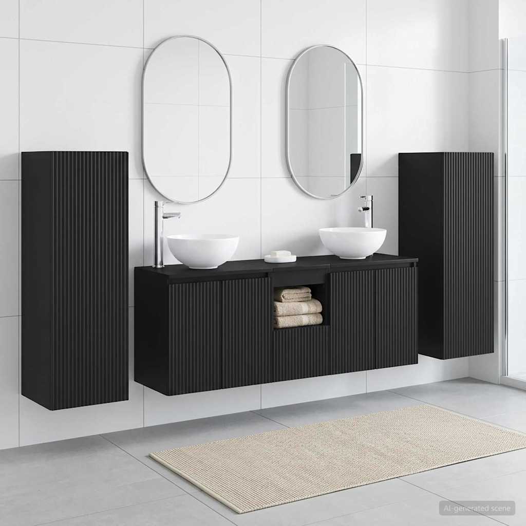 Badevrelsesmbel st 5 stk. Sort 33 x 34,5 x 100 cm