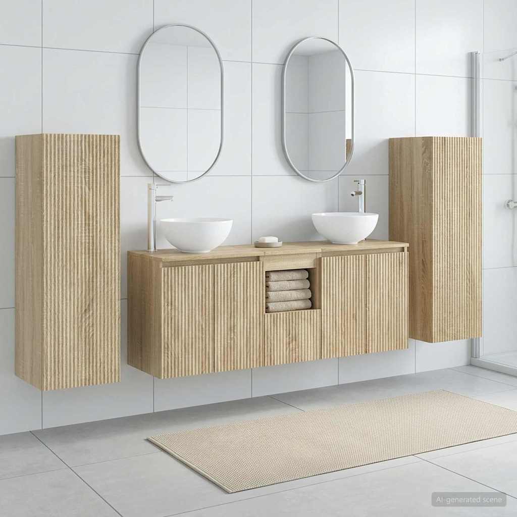 Badevrelsesmbel st 5 stk. Sonoma-eg 33 x 34,5 x 100 cm