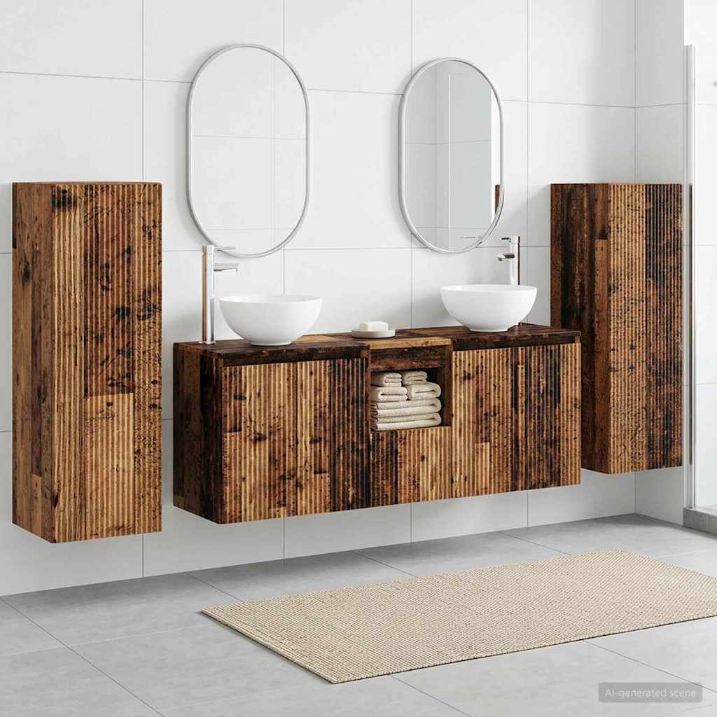 Badevrelsesmbel st 5 stk. Gammelt tr 33 x 34,5 x 100 cm