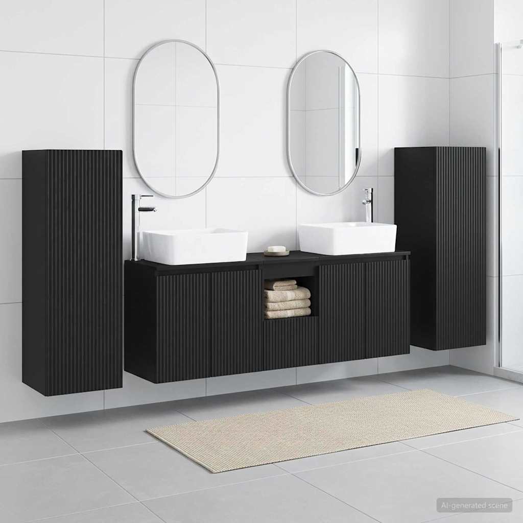 Badevrelsesmbel st 5 stk. Sort 33 x 34,5 x 100 cm