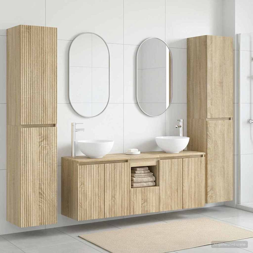 Badevrelsesmbel st 5 stk. Sonoma-eg 33 x 34,5 x 160 cm