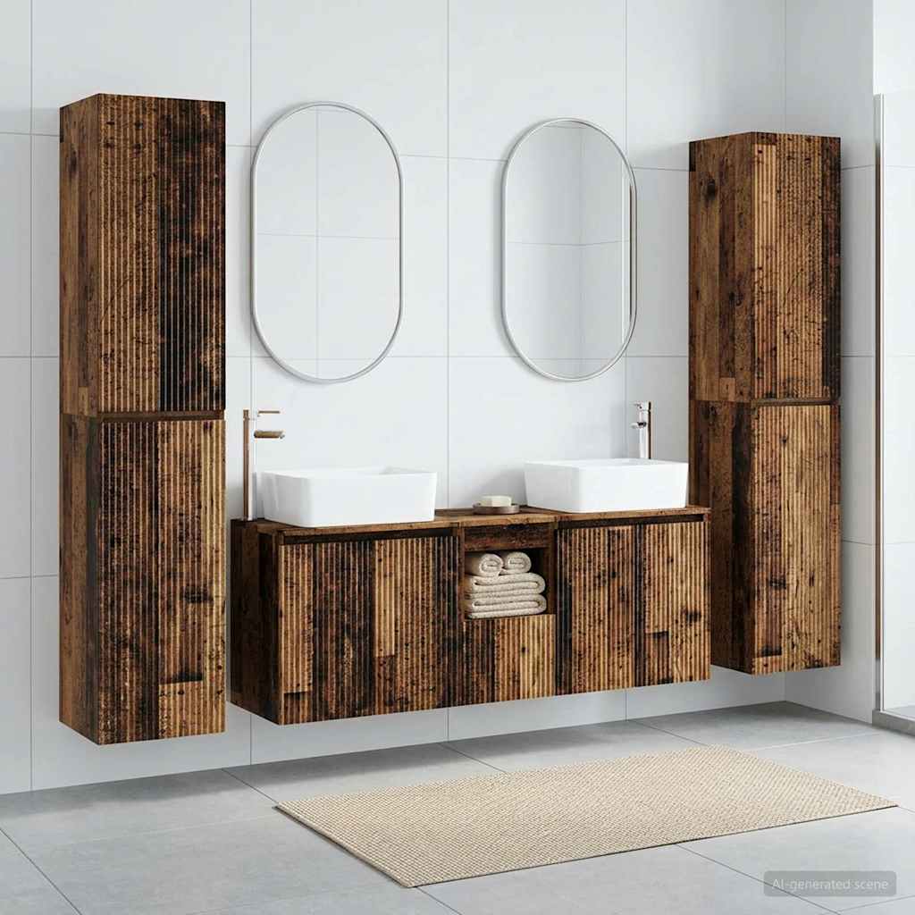 Badevrelsesmbel st 5 stk. Gammelt tr 33 x 34,5 x 160 cm