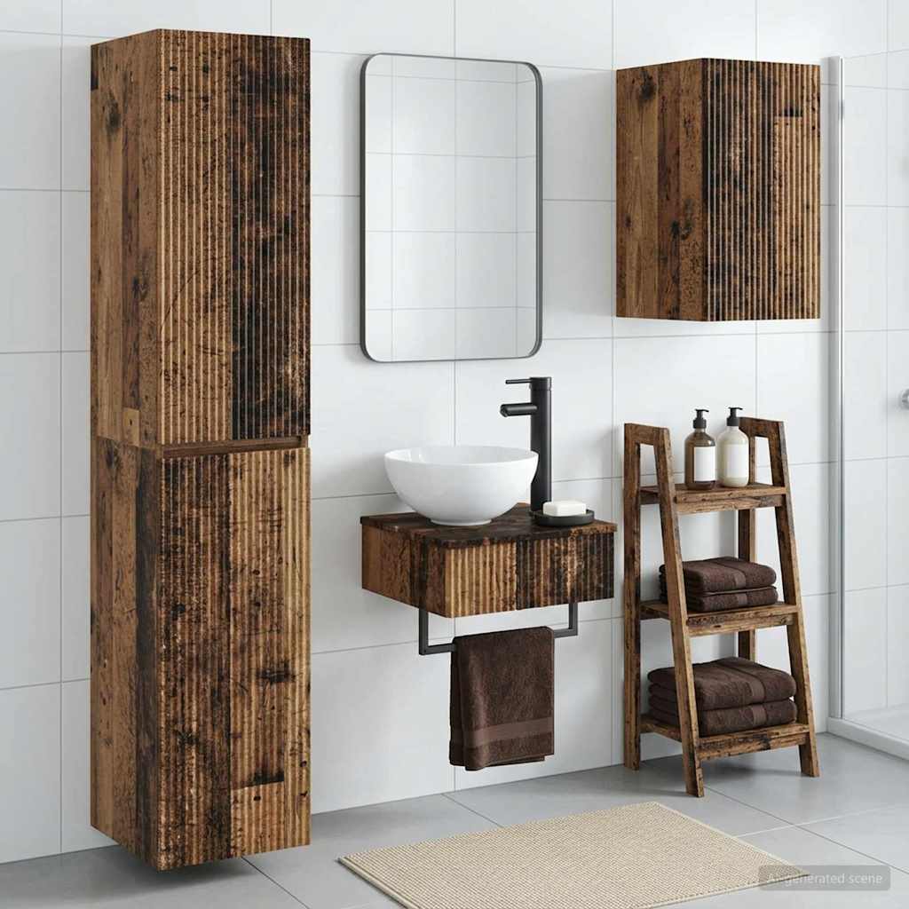 Badevrelsesmbel st 3 stk. Gammelt tr 33 x 34,5 x 160 cm