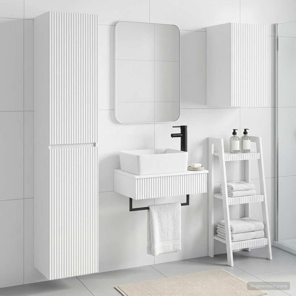 Badevrelsesmbel st 3 stk. Hvid 33 x 34,5 x 160 cm