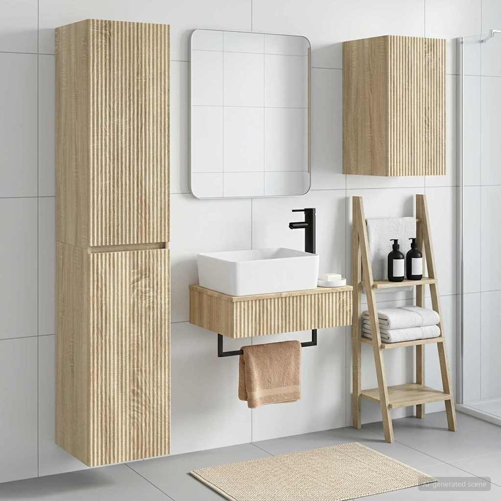 Badevrelsesmbel st 3 stk. Sonoma-eg 33 x 34,5 x 160 cm