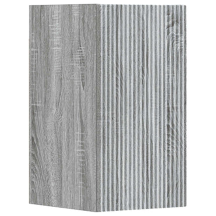 Badeværelsesmøbel sæt 3 stk. Grå Sonoma 33 x 34,5 x 160 cm