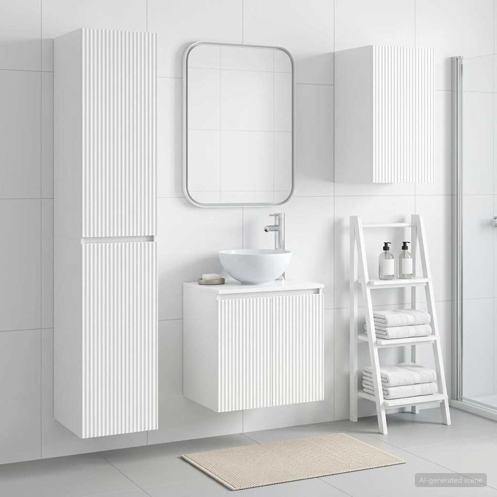 Badevrelsesmbel st 3 stk. Hvid 33 x 34,5 x 160 cm