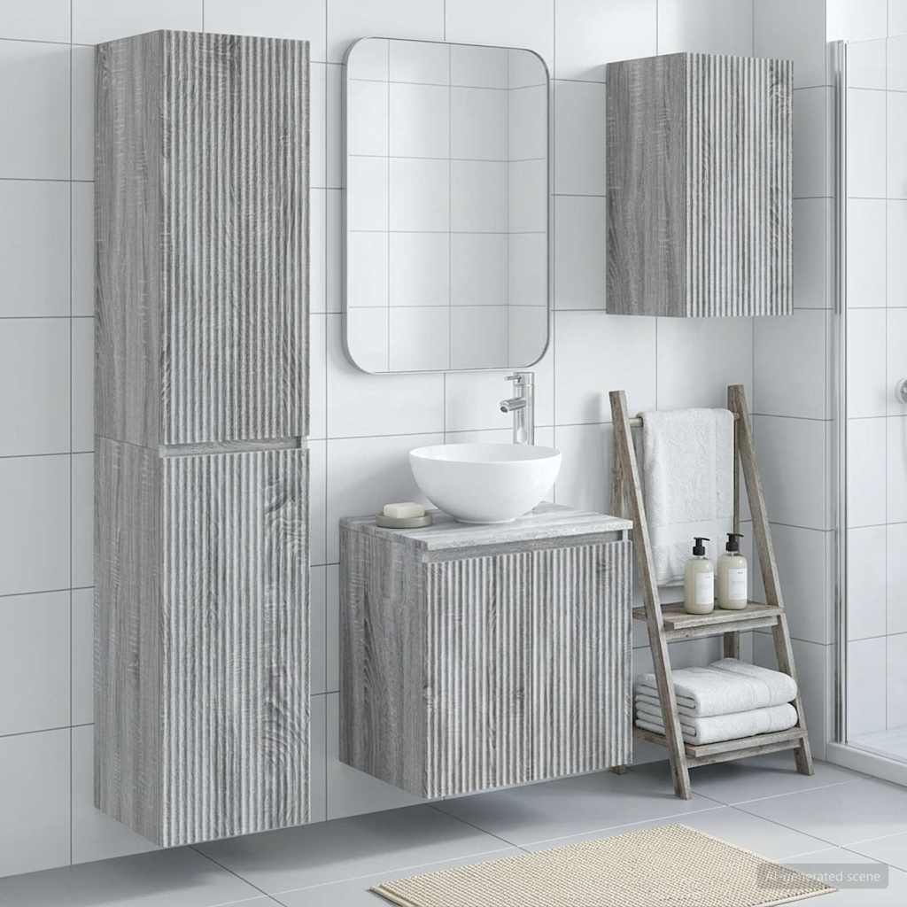 Badevrelsesmbel st 3 stk. Gr Sonoma 33 x 34,5 x 160 cm
