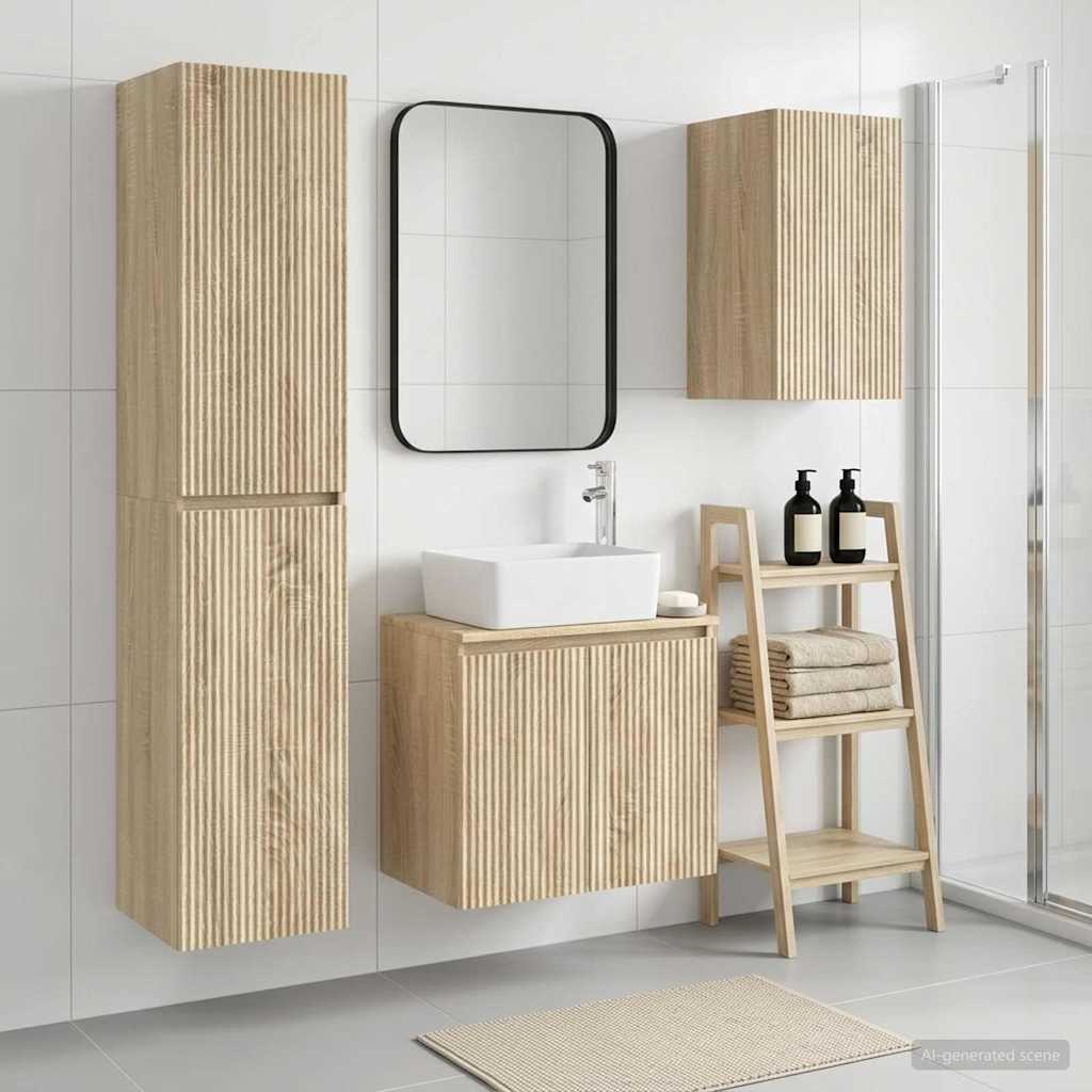 Badevrelsesmbel st 3 stk. Sonoma-eg 33 x 34,5 x 160 cm