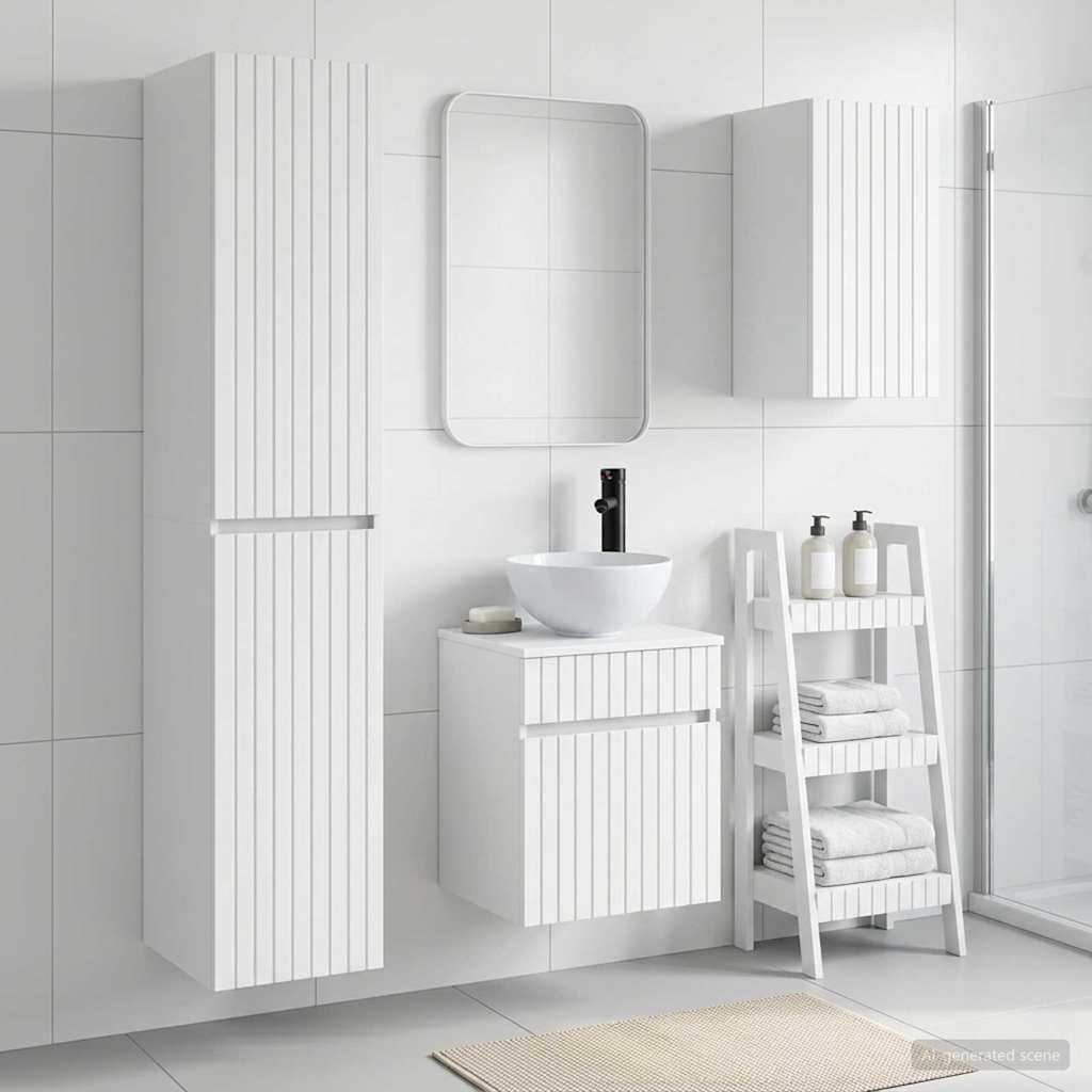 Badevrelsesmbel st 3 stk. Hvid 33 x 34,5 x 160 cm
