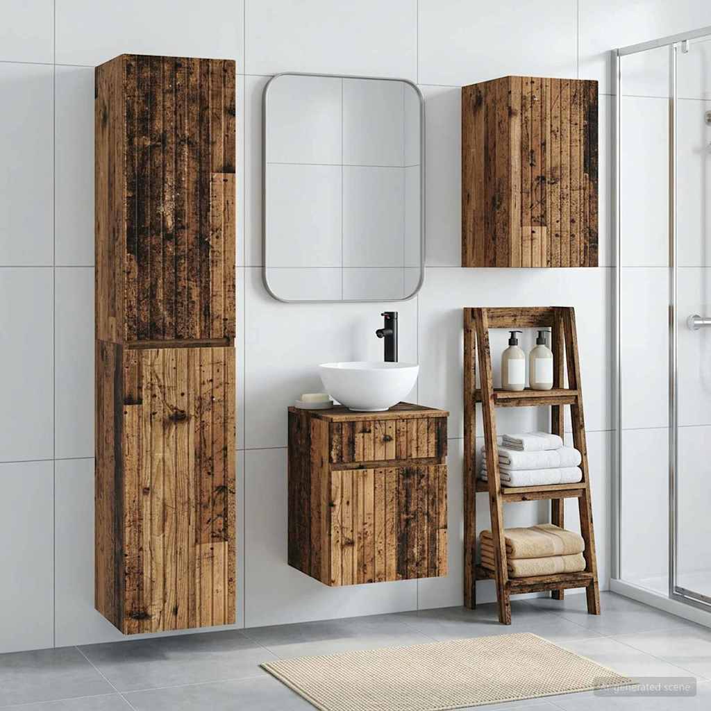 Badevrelsesmbel st 3 stk. Gammelt tr 33 x 34,5 x 160 cm