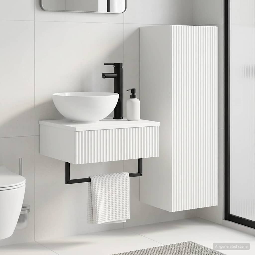 Badevrelsesmbel st 2 stk. Hvid 33 x 34,5 x 100 cm