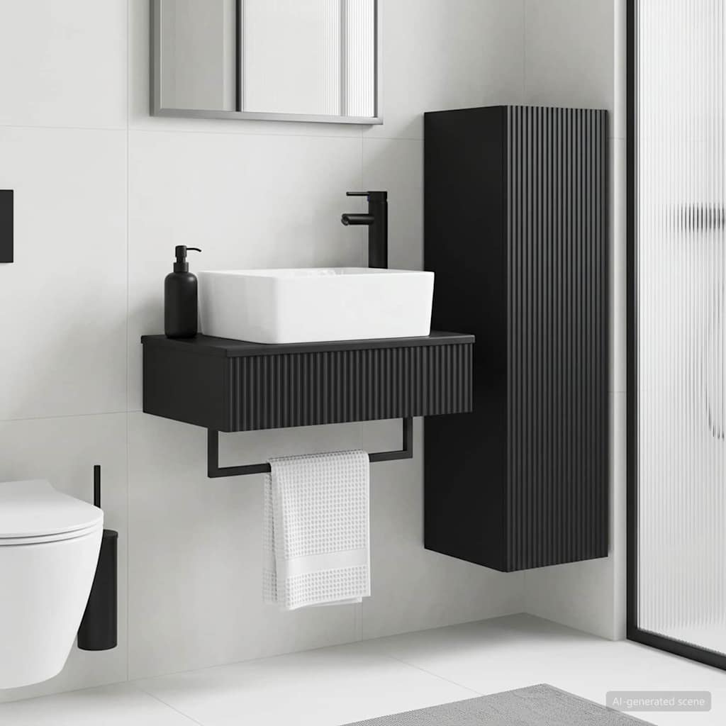 Badevrelsesmbel st 2 stk. Sort 33 x 34,5 x 100 cm
