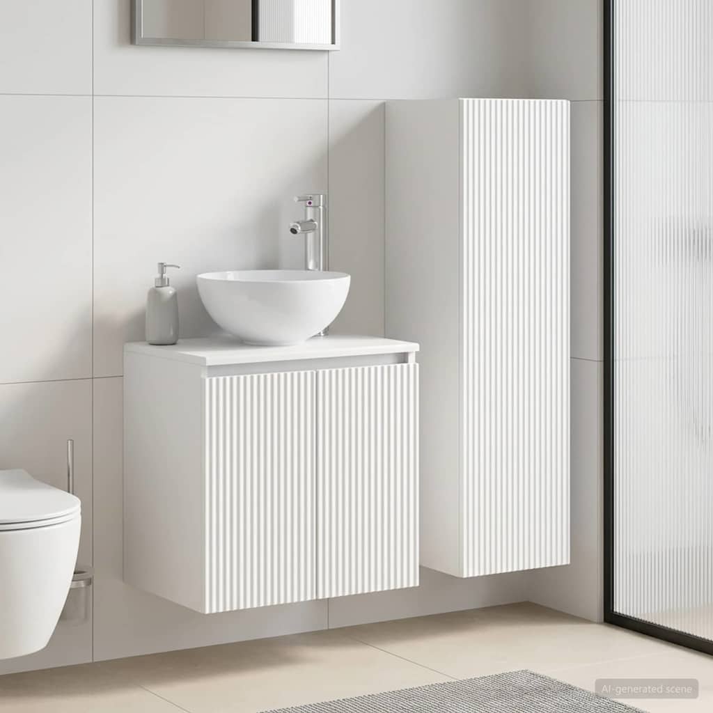 Badevrelsesmbel st 2 stk. Hvid 33 x 34,5 x 100 cm