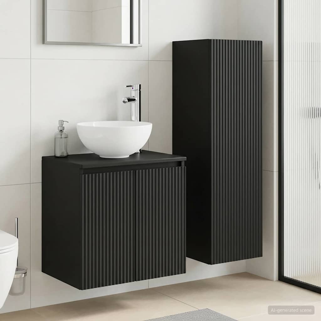 Badevrelsesmbel st 2 stk. Sort 33 x 34,5 x 100 cm