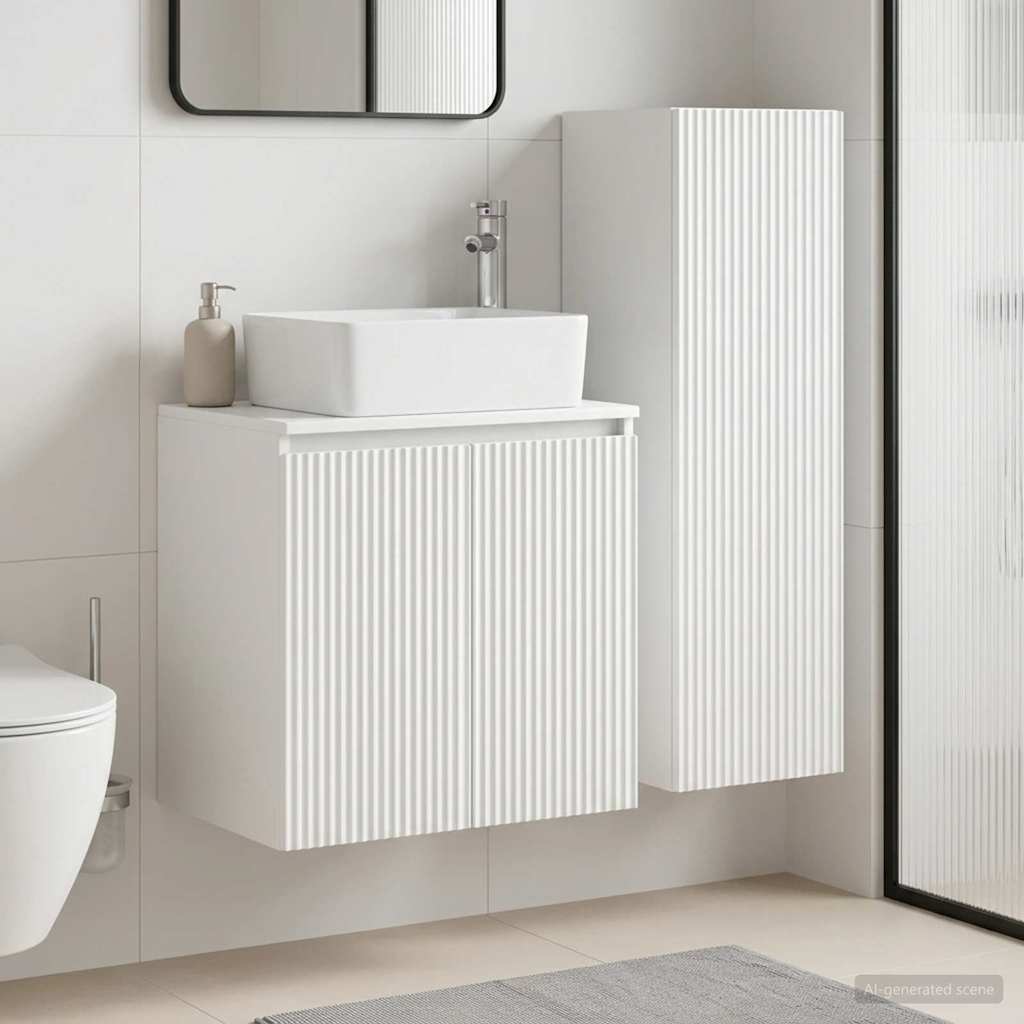 Badevrelsesmbel st 2 stk. Hvid 33 x 34,5 x 100 cm