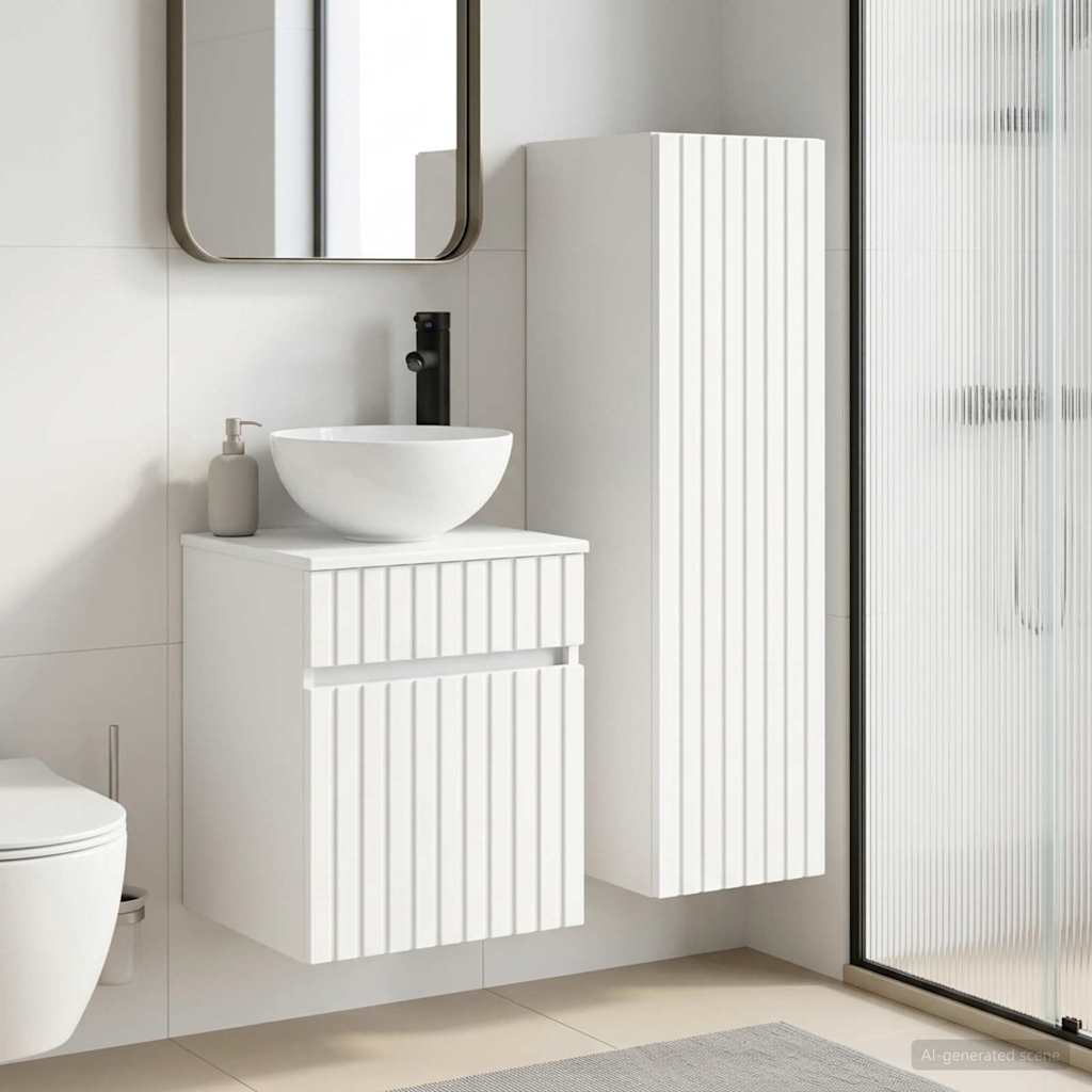 Badevrelsesmbel st 2 stk. Hvid 33 x 34,5 x 100 cm