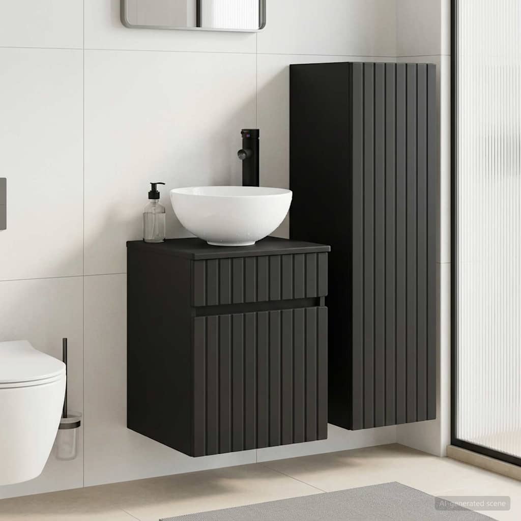 Badevrelsesmbel st 2 stk. Sort 33 x 34,5 x 100 cm