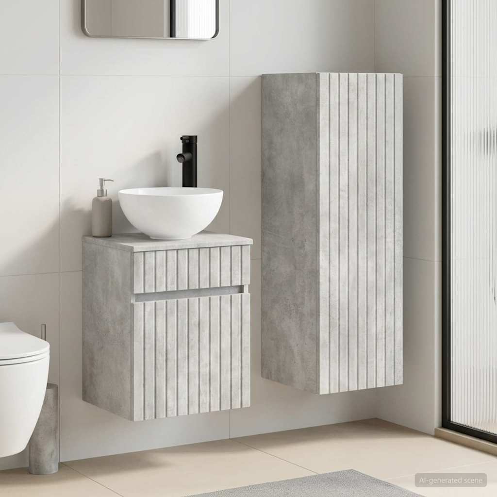 Badevrelsesmbel st 2 stk. Betongr 33 x 34,5 x 100 cm