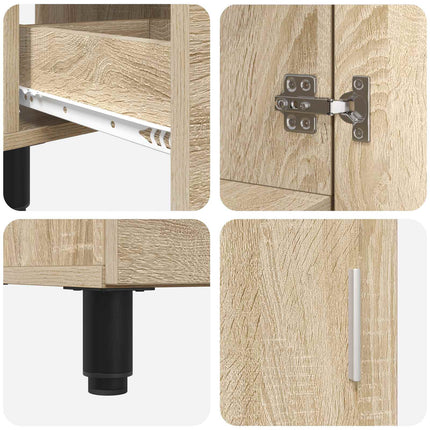 Badeværelse Vaskeskab Sonoma-eg 60 x 35 x 60 cm Konstrueret træ