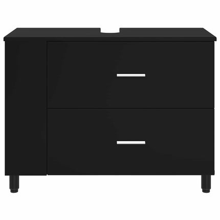 Badeværelse Vaskeskab Sort 80 x 35 x 60 cm Konstrueret træ
