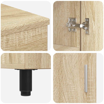 Badeværelse Vaskeskab Sonoma-eg 60 x 35 x 60 cm Konstrueret træ