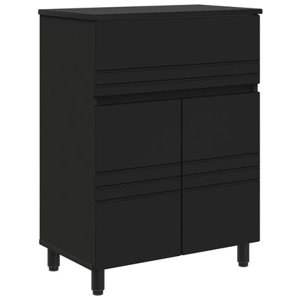 Badeværelse Vaskeskab Sort 60 x 35 x 80 cm Konstrueret træ