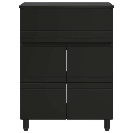 Badeværelse Vaskeskab Sort 60 x 35 x 80 cm Konstrueret træ