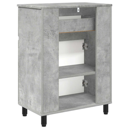 Badeværelse Vaskeskab Betongrå 60 x 35 x 80 cm Konstrueret træ