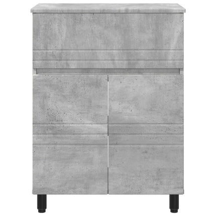 Badeværelse Vaskeskab Betongrå 60 x 35 x 80 cm Konstrueret træ