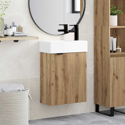 Badeværelses Vanity-enhed med Armatur Artisan-eg